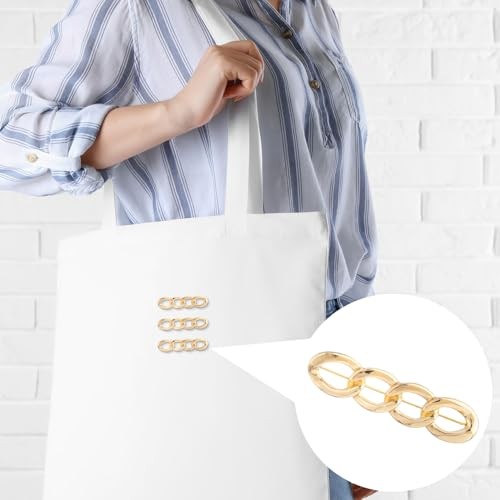 4 Sets Chain Pant Waist Tightener, Adjustable Jeans Button for Gold & Silver