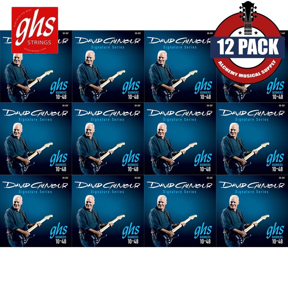 12-PACK GHS GB-DGF David Gilmour Signature Boomers Electric Guitar Strings 10-48