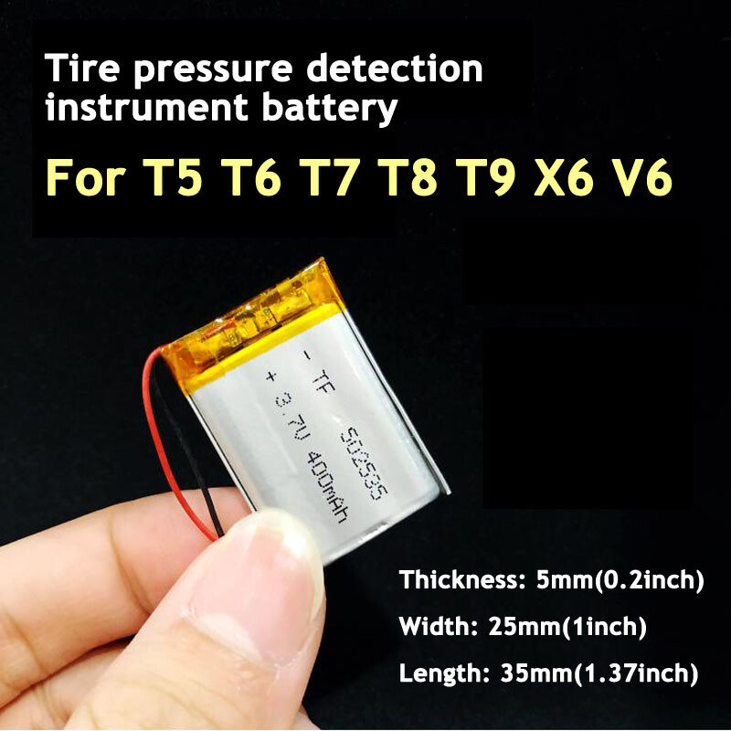 502535 Li Polymer LiPo Rechargeable Battery 3.7V 400mAh For T5/6/7/8/9 X6 V6 New