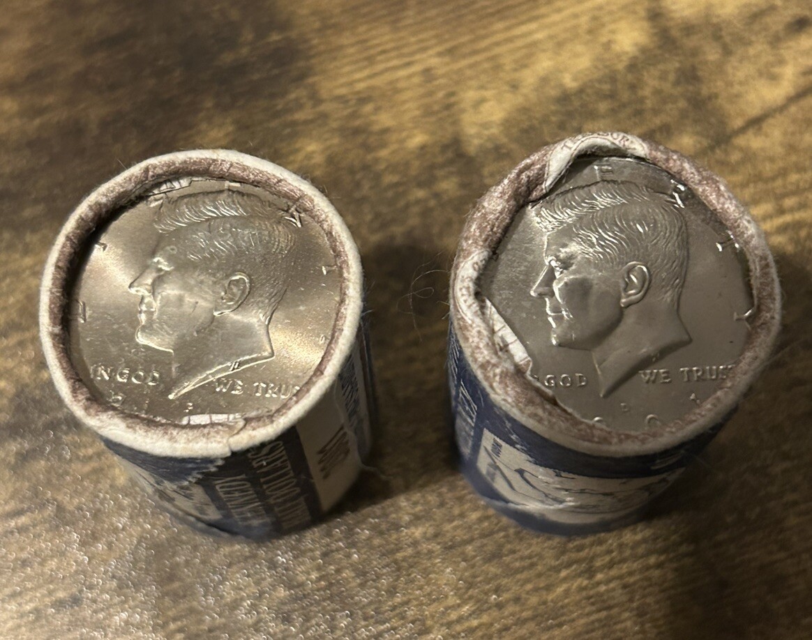 2001 P & D Kennedy Half Dollars from Mint Sealed Rolls (2 Coins)