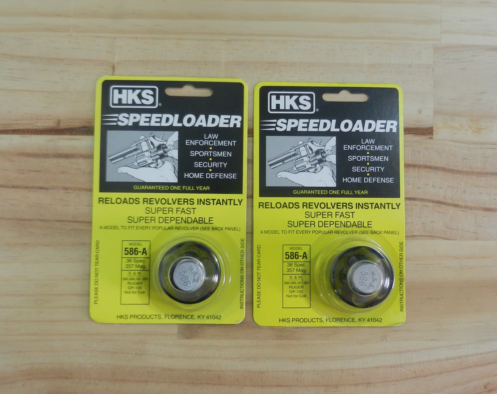HKS Speedloader;  586-A;  6-Shot;  38 SPL 357 Mag;  2 Pack;  Fast & Dependable