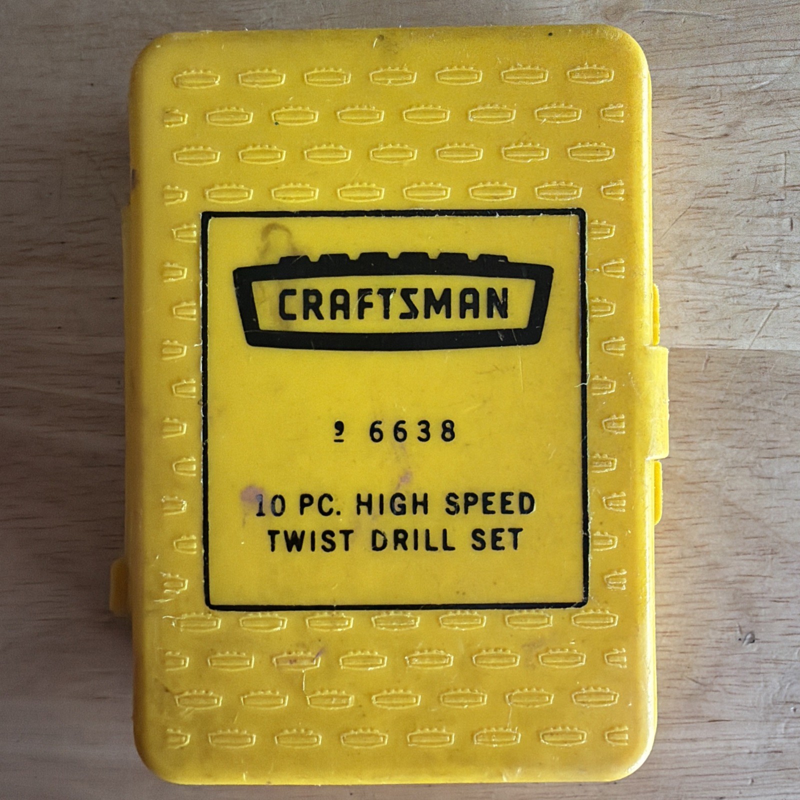 Craftsman High Speed Twist Drill Bit Set Yellow CASE ONLY Crown Logo 6638 USA