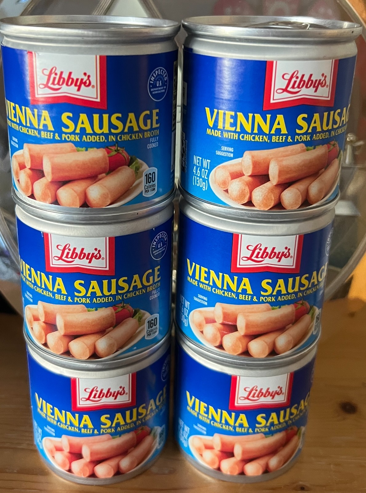 Libby's Vienna Sausage In Chicken Broth Canned Sausage - 4.6 Oz- Pack of 6