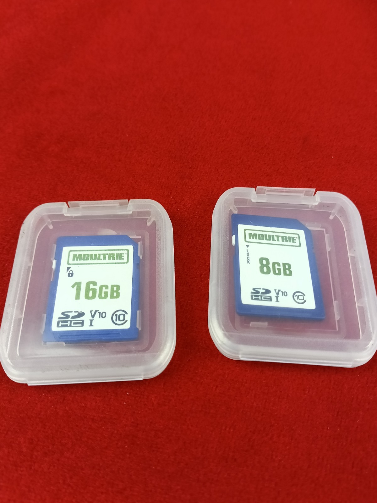 Moultrie 16GB & 8GB SD Memory Card White LOT OF 2 CARDS
