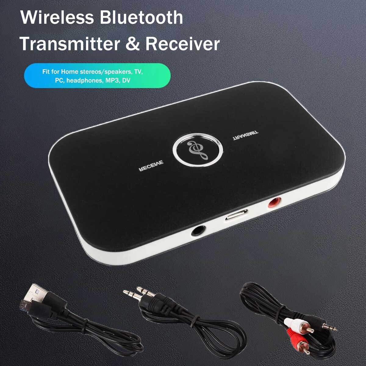 Home Wireless Bluetooth Receiver 3.5mm AUX Audio Stereo Music Car Adapter