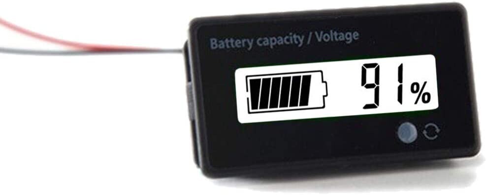 DC 12V 24V 36V 48V 72V Battery Meter Battery Capacity Voltage Monitor Gauge NEW