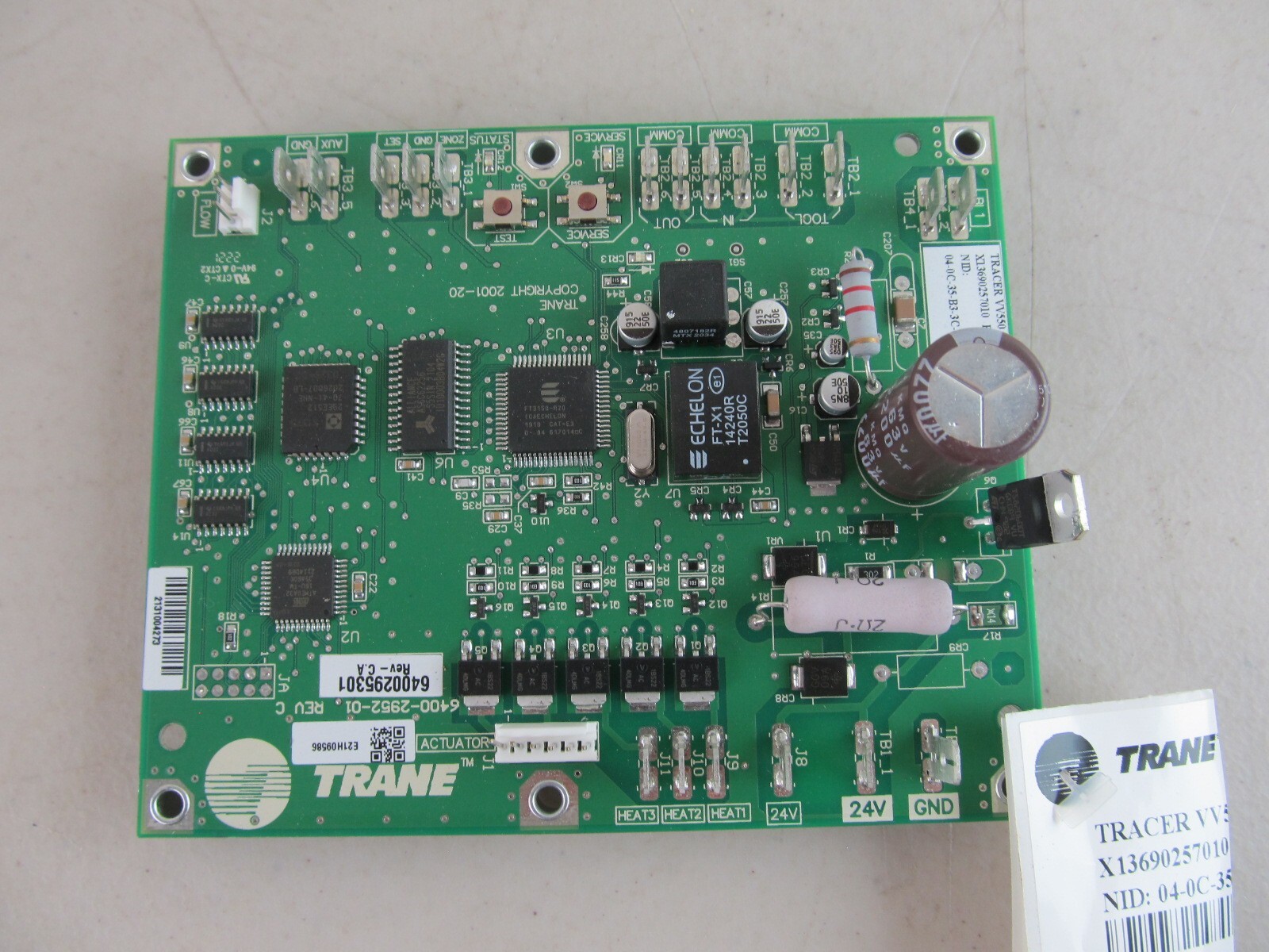 Trane Control Board 6400-2952-01 Rev C.A