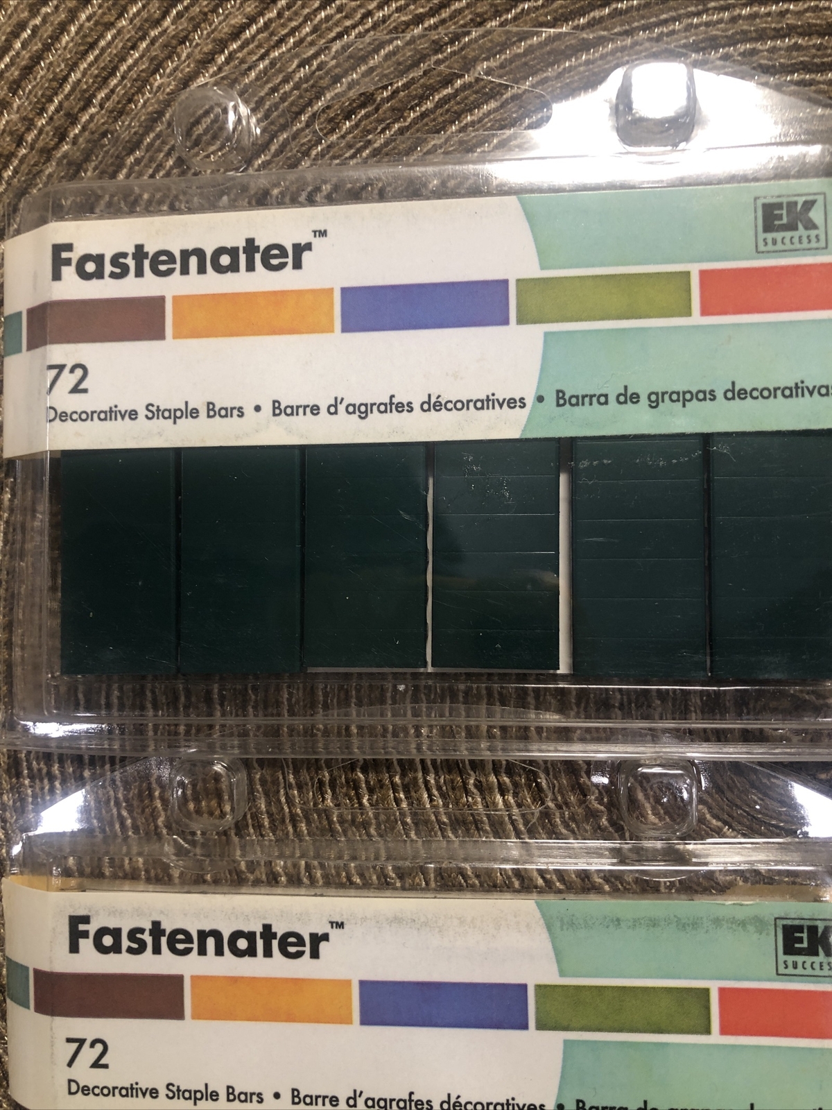 EK Success Fastenater Hunter Green Decorative Staple Bars