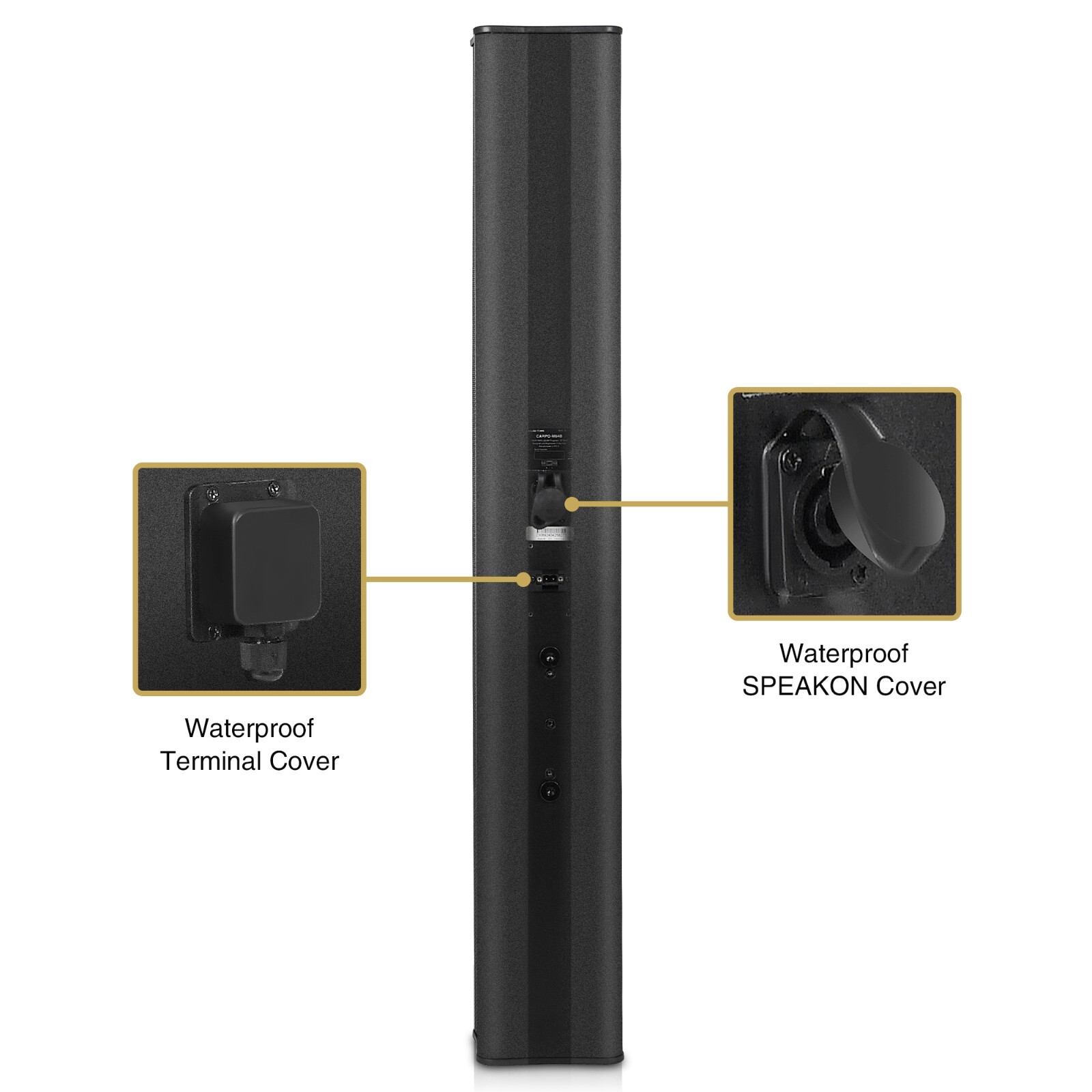 Sound Town Passive Line Array Column Speaker w/ Wall Mount Bracket (CARPO-M64B)