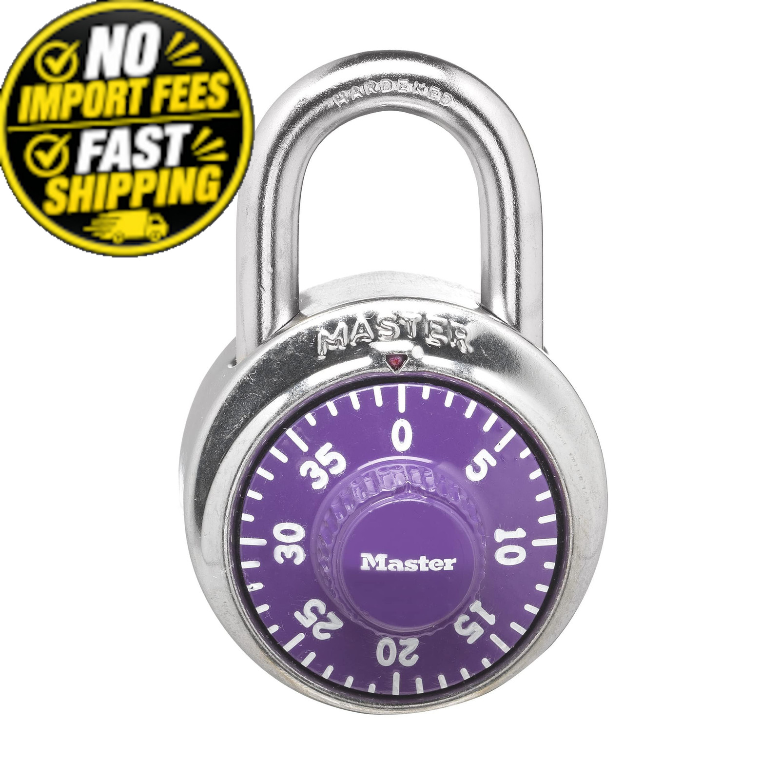 Master Lock 1514D Dial Combination Padlock, 1-7/8 in. Wide 1.875", Purple