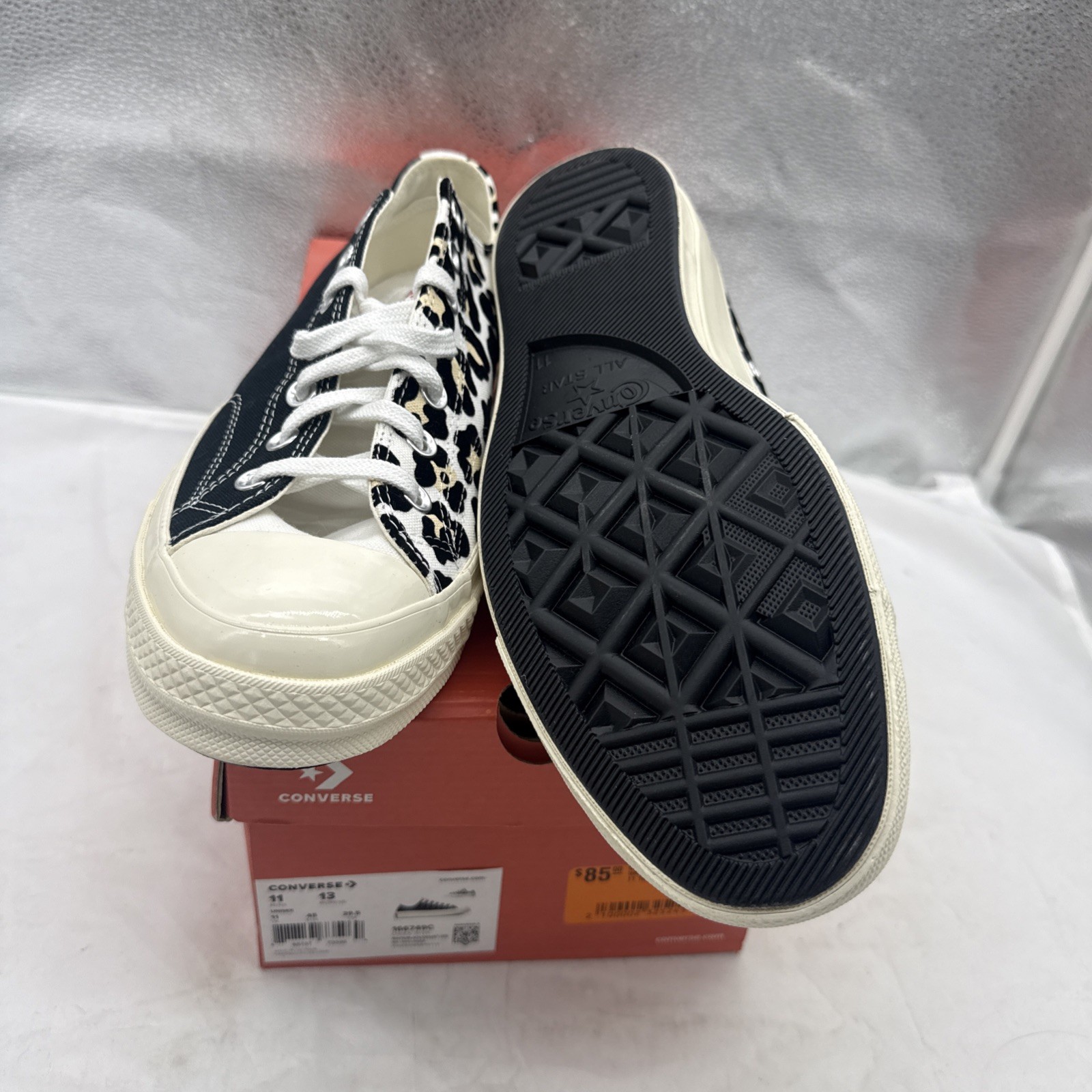 Converse CTAS 70 OX 166749C Black Leopard Casual Shoes Sneakers Size 11 Unisex