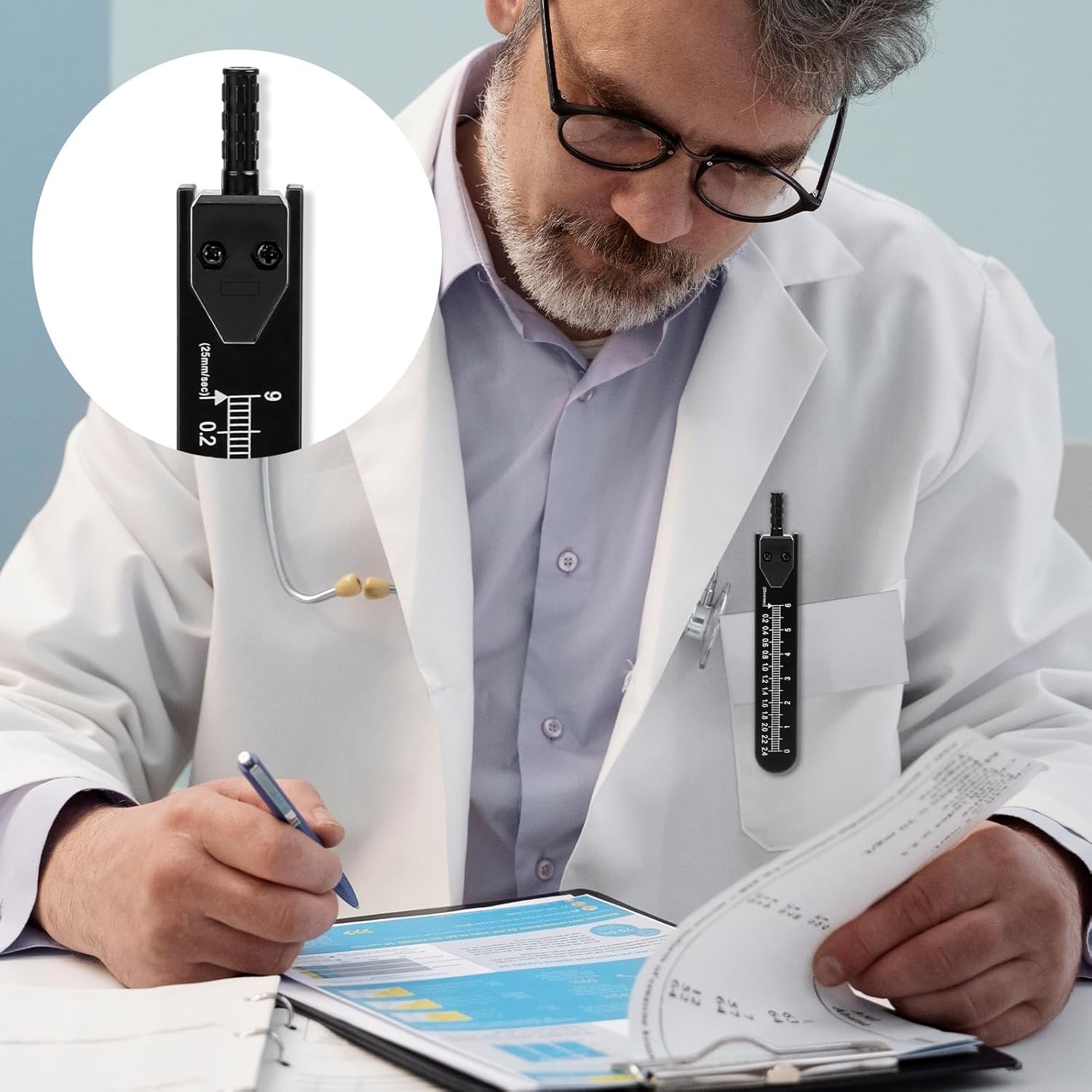 Calibrador de ECG, calibrador de ECG, divisor de electrocardiograma para