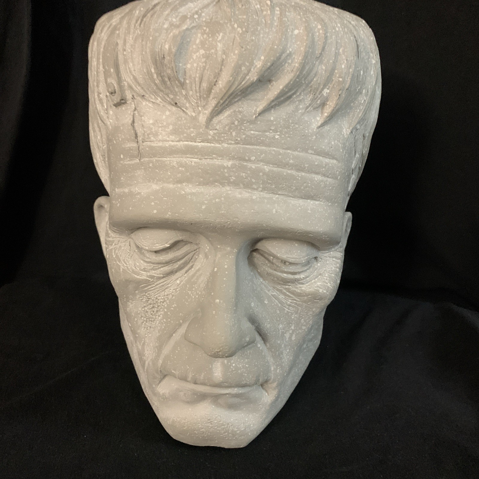 Faux Concrete Frankenstein Monster Head Halloween Spooky Decor