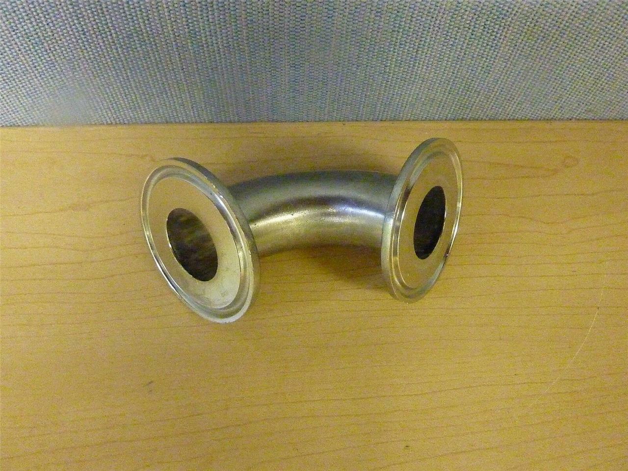 Sanitary Stainless Steel 90° Elbow 1" Tube Fitting Tri-Clamp (13729)