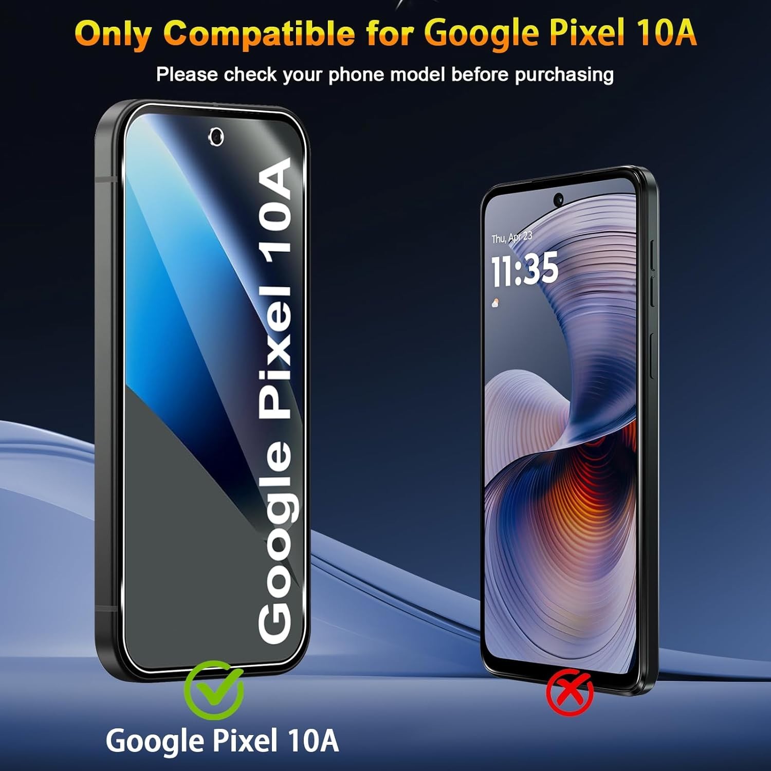 Case + 2X Tempered Glass For Google Pixel 10A Screen Protector Full Screen Case Clear 9H