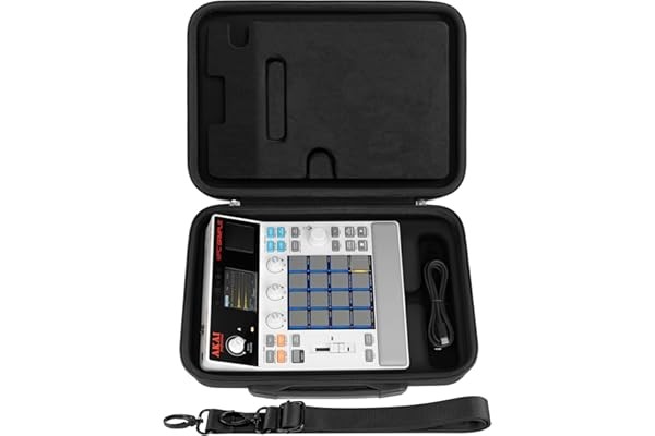 GEEKRIA Hard Shell Travel Case Compatible with Akai Professional MPC Sample Port