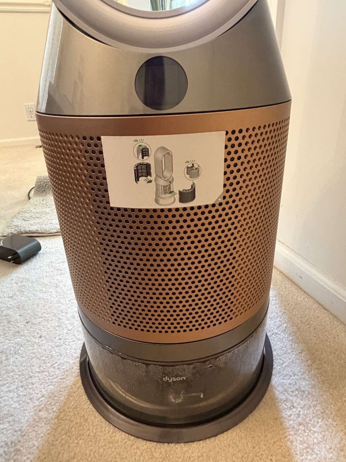 Dyson EID GIFT Humidifier Purifier(original remote+cable)Cool White Gold