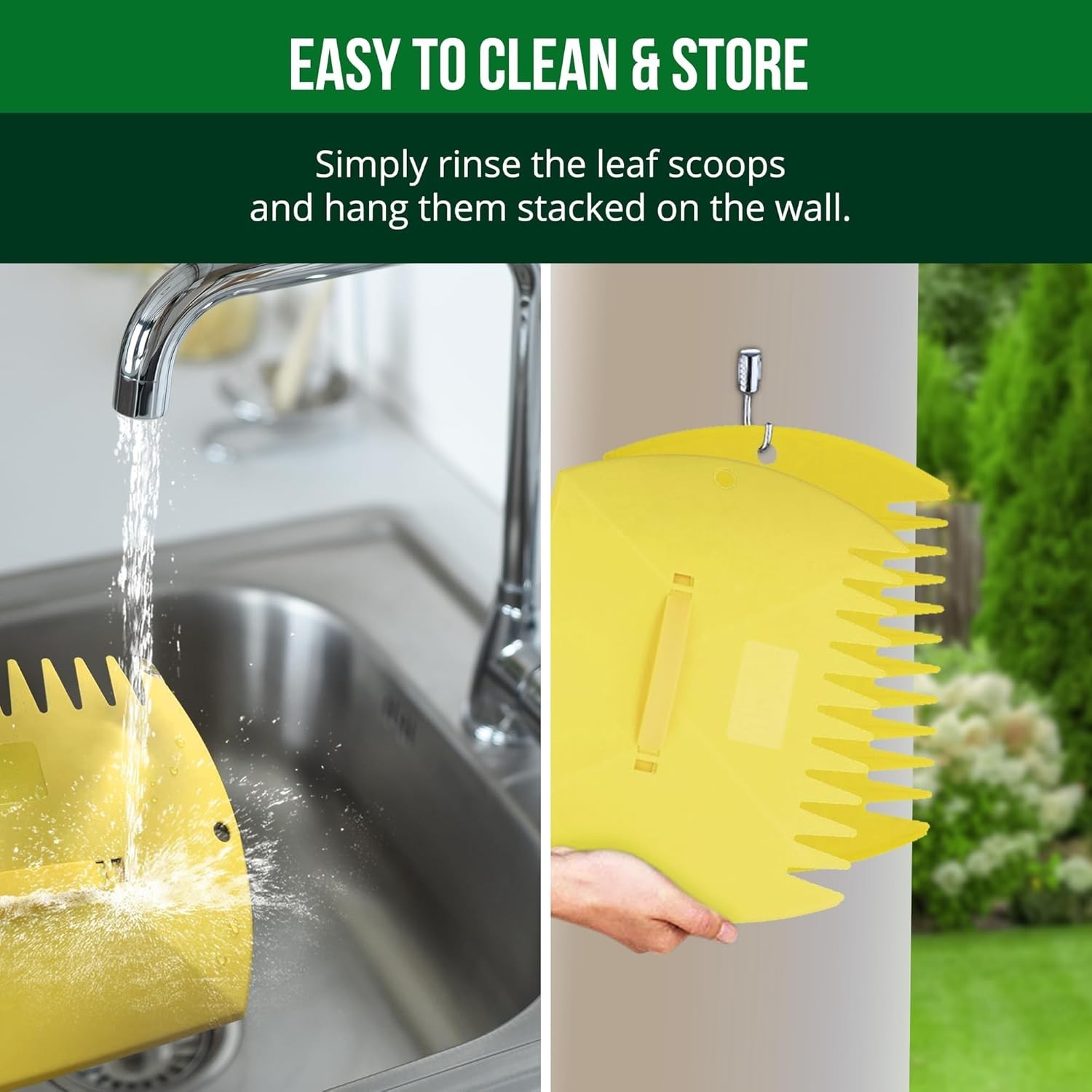 Multi-Functional Leaf Scoops with Adjustable Handles - Perfect for Garden Debris