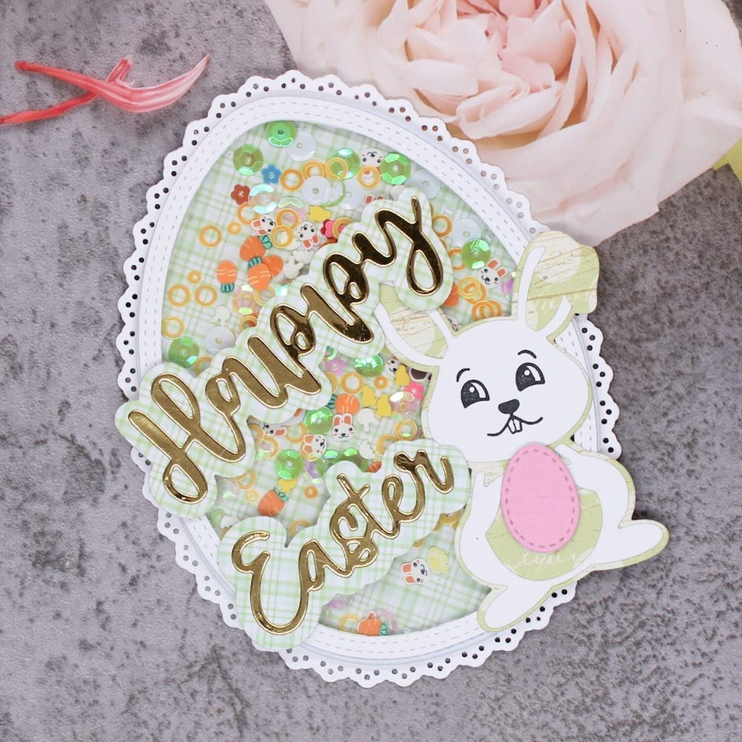 KSCRAFT Large Easter Egg Shaker Metal Cutting Dies Stencils for DIY Scrapbook...