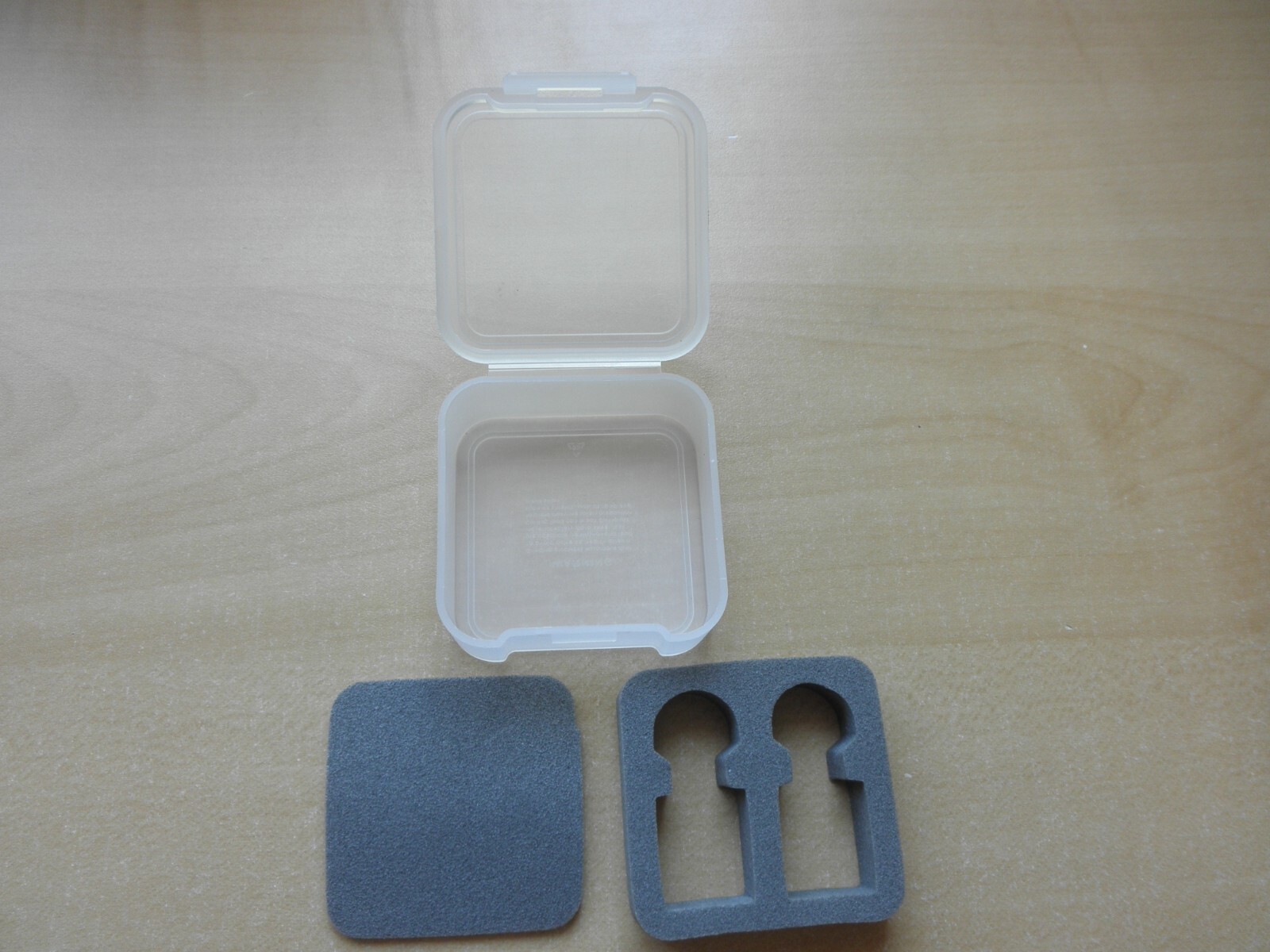 Small Clear Plastic Storage Container Box with Hinged Lid & lock tab. 2"x2"x.75