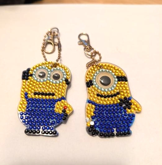 Minions Double Sided Diamond Art Keychains