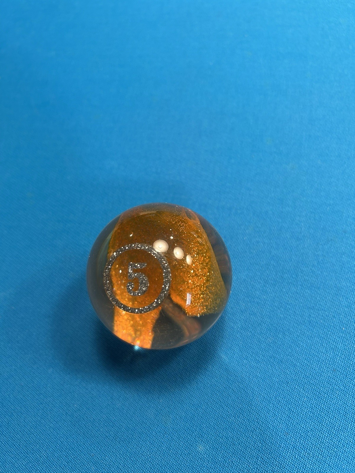 RARE! Vigma Shangra La BEAUTIFUL Glitter Individual Pool Ball 5 Ball