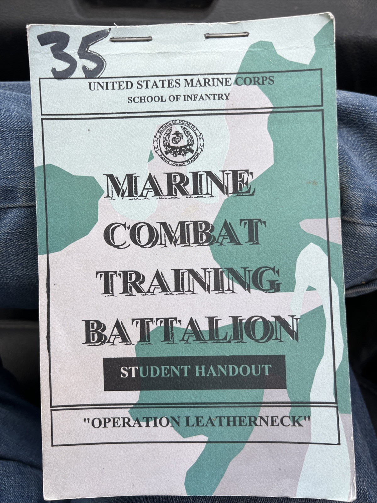 Marine Combat Training Battalion Student Handout Operation Leatherneck 2000 PB