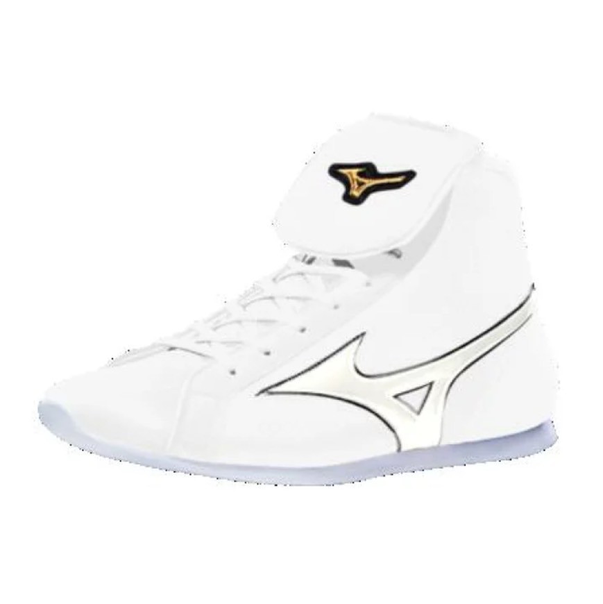 [Made to order] MIZUNO Short Boxing Shoes White/Pearl White/Black Line/WH Sole
