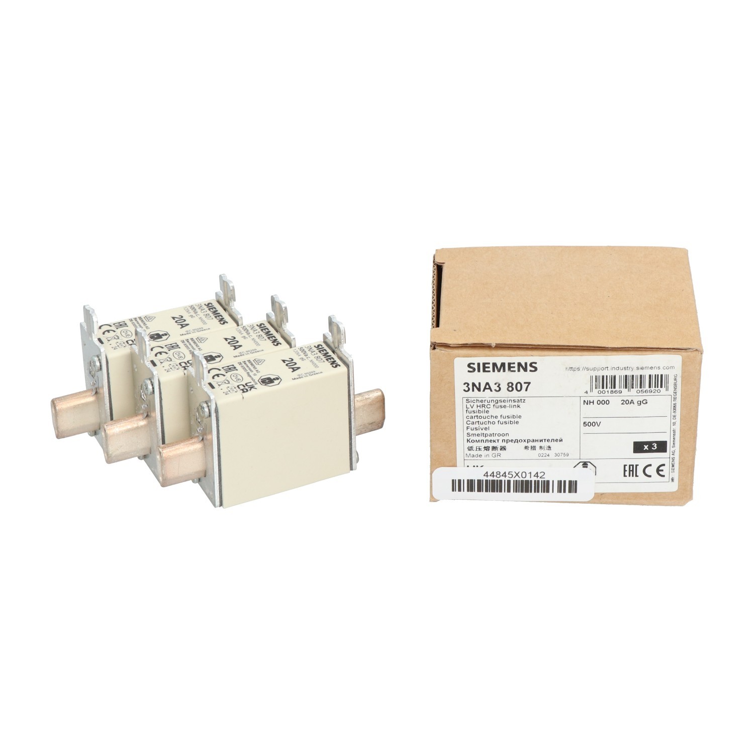 Siemens 3NA3807 New NFP (3pcs)