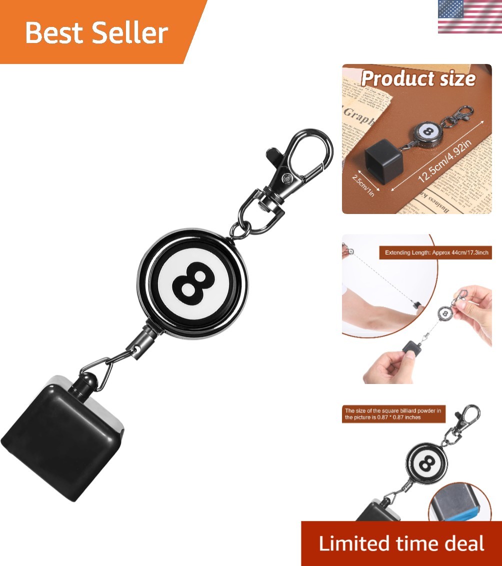 Lightweight Pool Table Chalk Holder with Built-In Clip - Perfect for On-the-Go