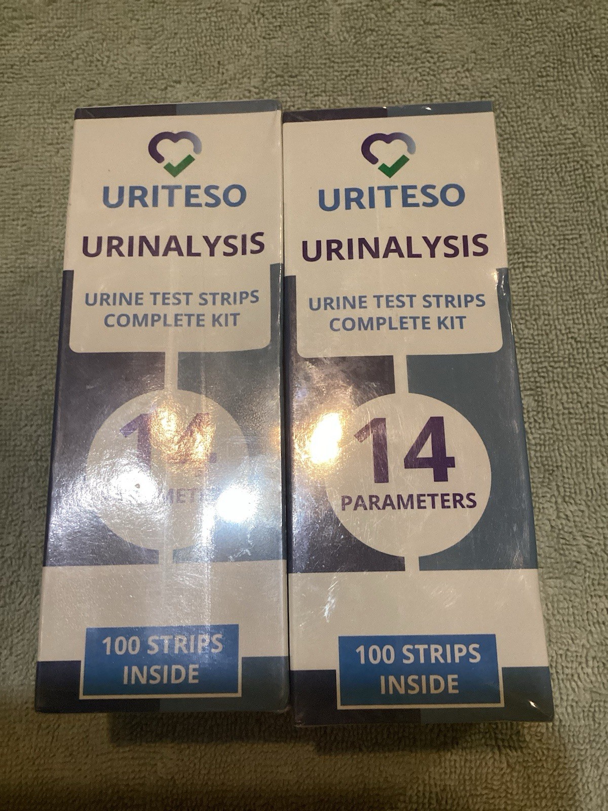 (2) Uriteso Urinalysis Urine Test Strips Complete Kit 14 Parameters 200 Strips