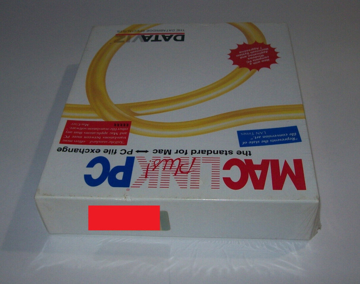 Mac Link Plus PC Version 6: Mac and PC File Exchange Software, NEW OLD STOCK