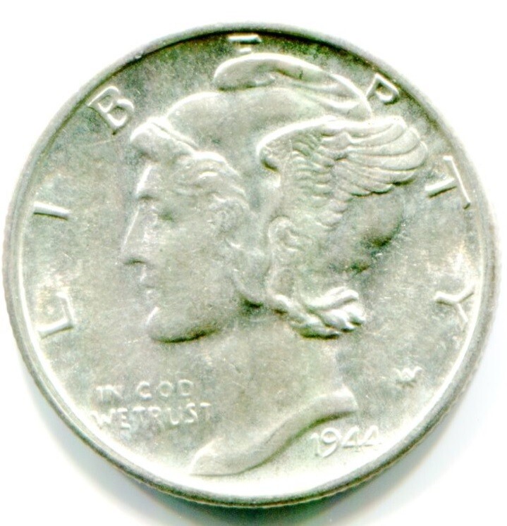 1944-s SILVER MERCURY DIME !!  Mint State !!