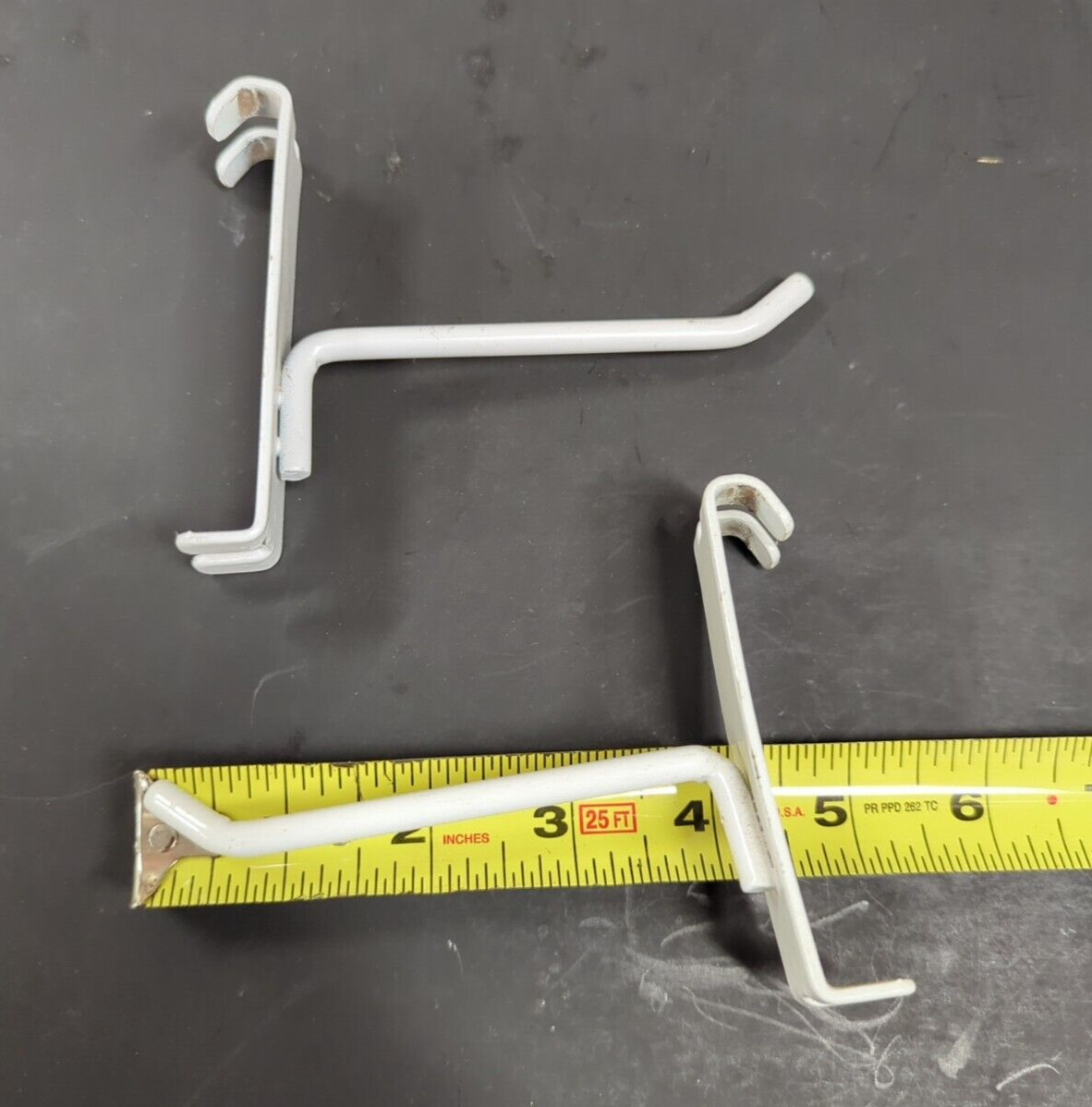 4" Gridwall Hooks - 20 White Hooks For Grid Wall or Mini Grid Cube Displays