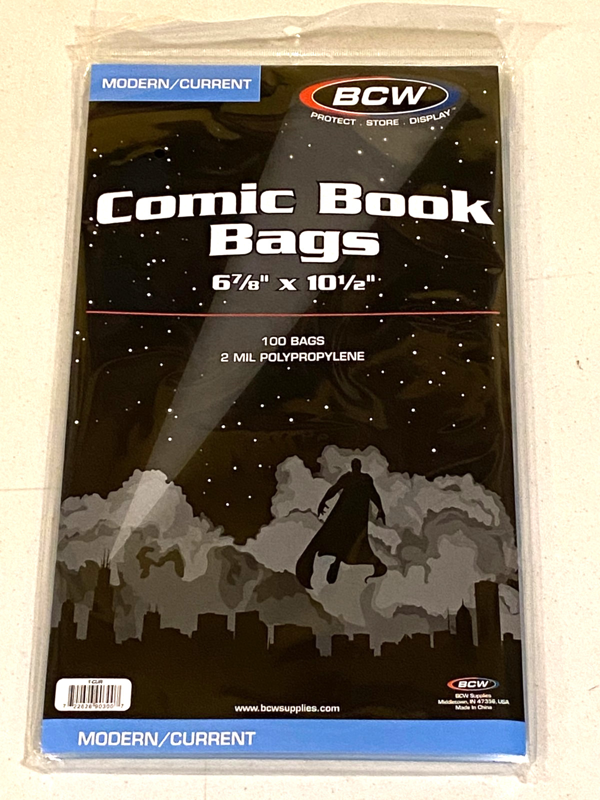 100  MODERN/CURRENT  Comic Book Bags  NEW  6 7/8  X  10 1/2  "Sealed"