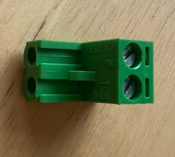 CONTA CLIP 11230.1, 2 position terminal plug, 5.08mm spacing (NEW)