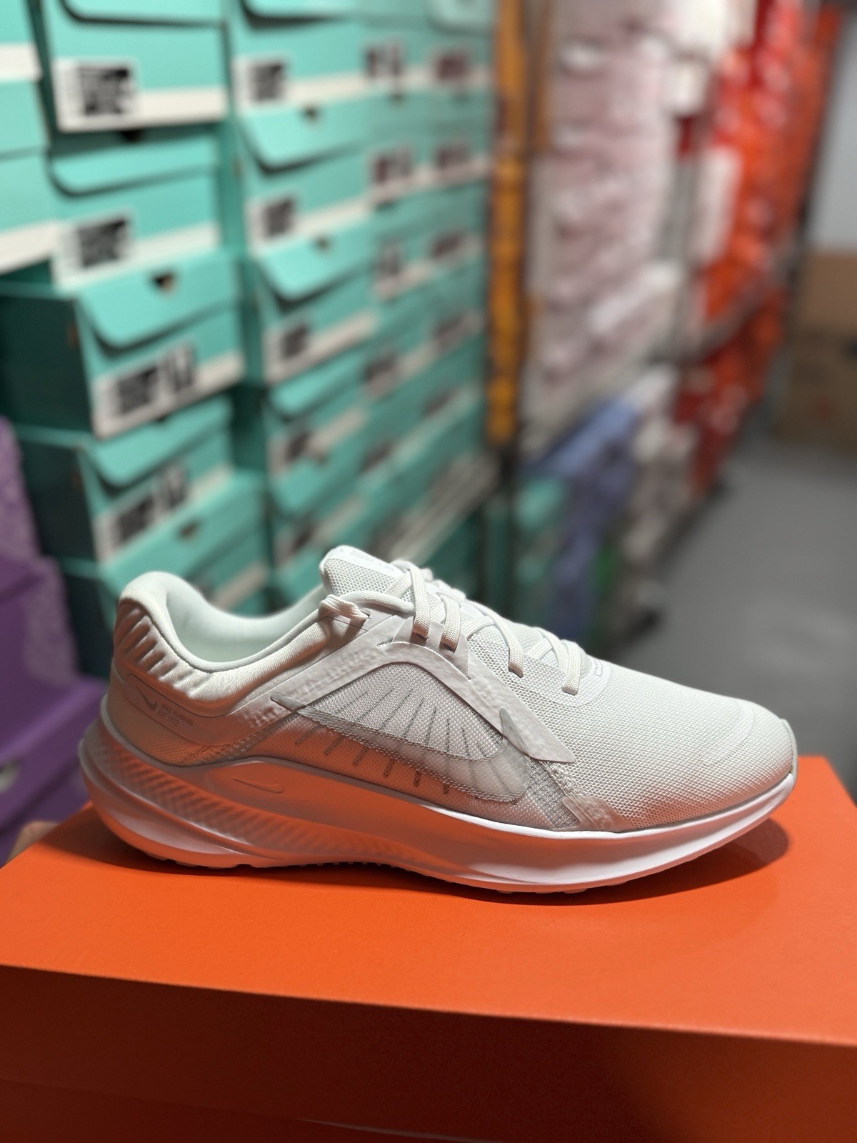 Nike Quest 5 Triple White Gray Athletic Running Sneakers DD0204-100 Men Size