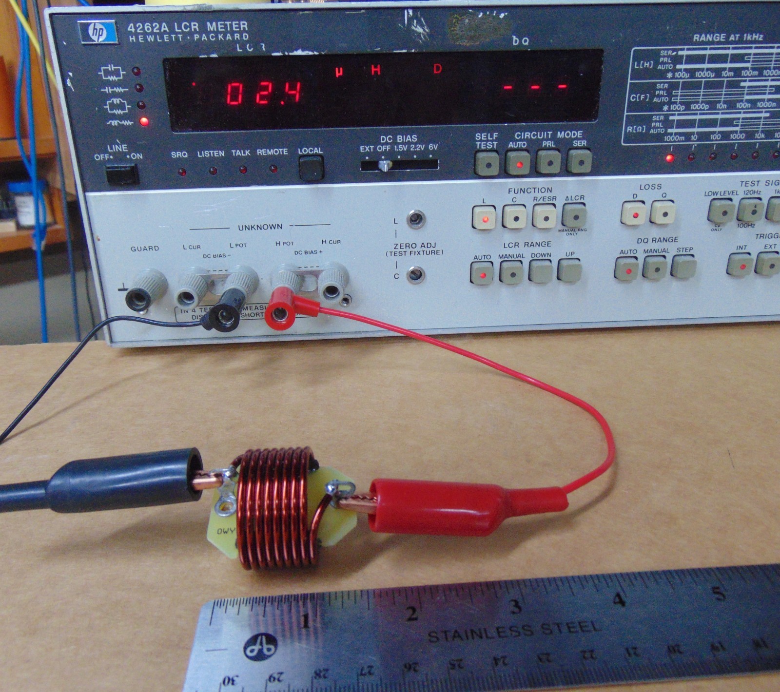 2.4 uH RF Inductor Air Core Coil Collins Radio