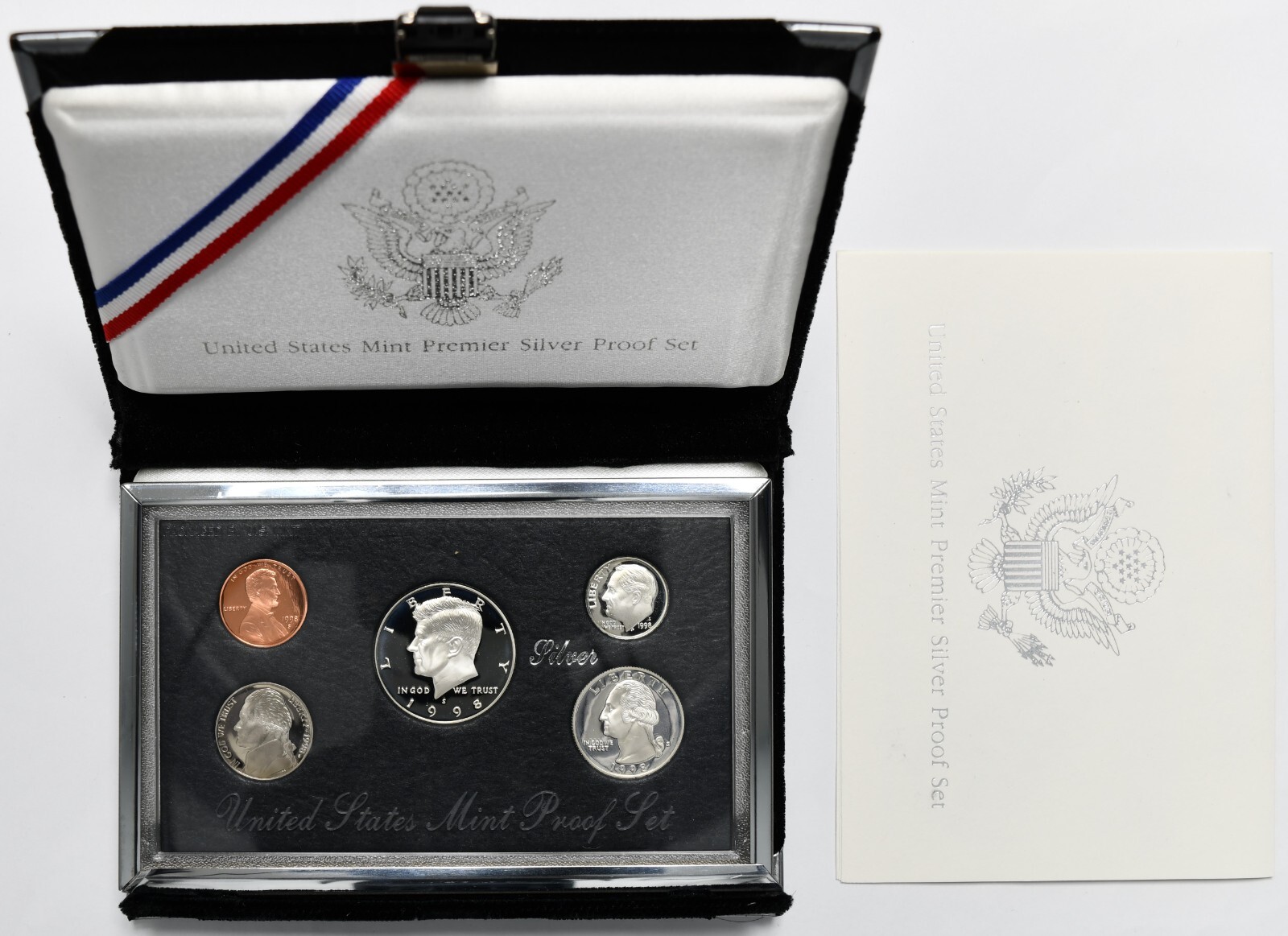 1998 United States Premier Silver Proof Set w/ Box & COA