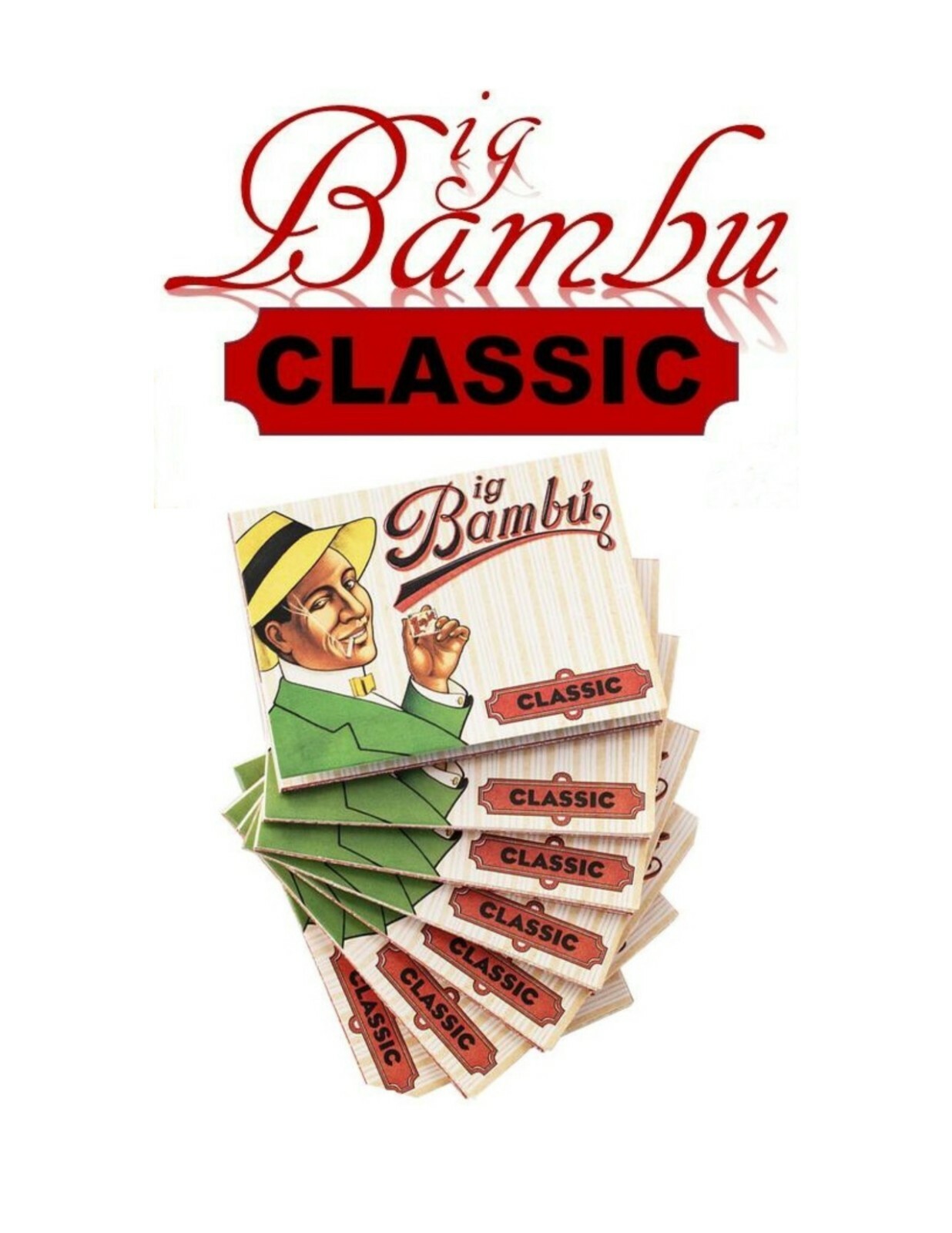 2x Bambu Rolling Papers Authentic Big Bambu Classic Papers 33/Lvs *USA Shipped*!