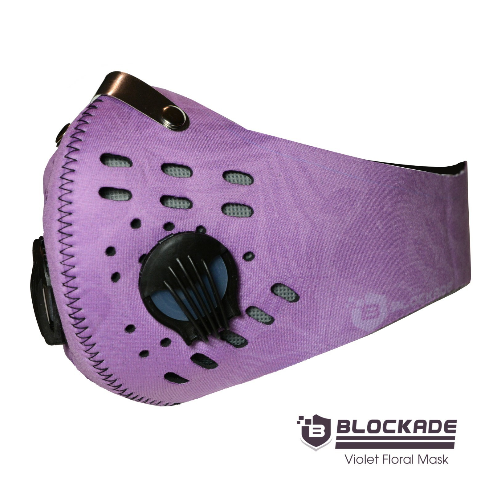 Purple Floral Hawaiian Face Mask w/ Filter Neoprene -  Fast USA Shipping -