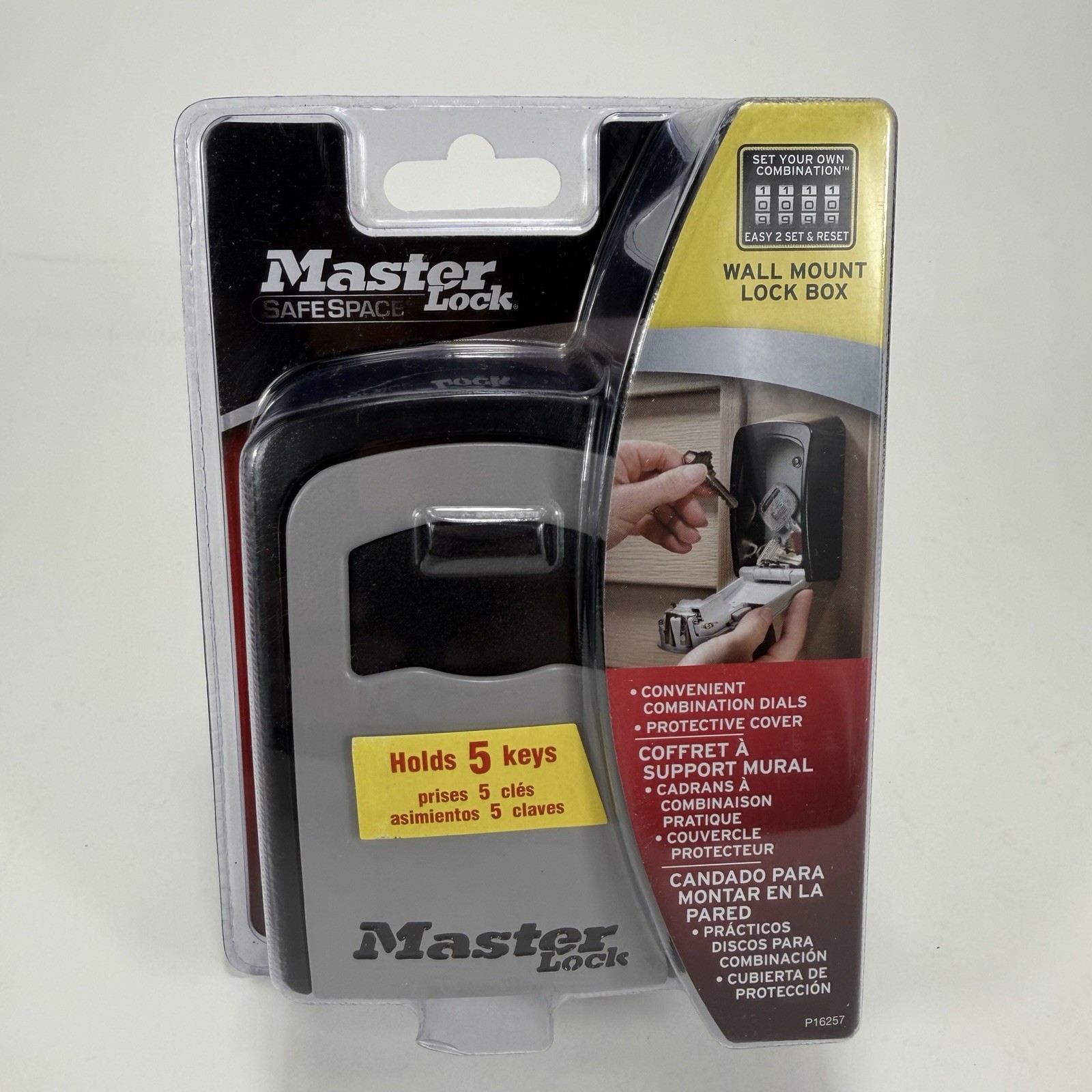 Master Lock Wall Mount Lock Box Combination Dials 5401D NEW