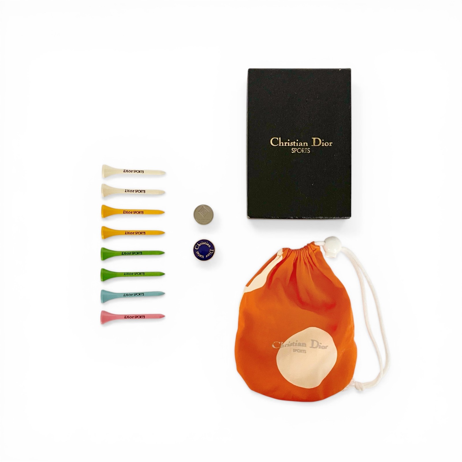 Christian Dior SPORTS Golf Tees Golf Markers Wooden Golf Tees Multicolor