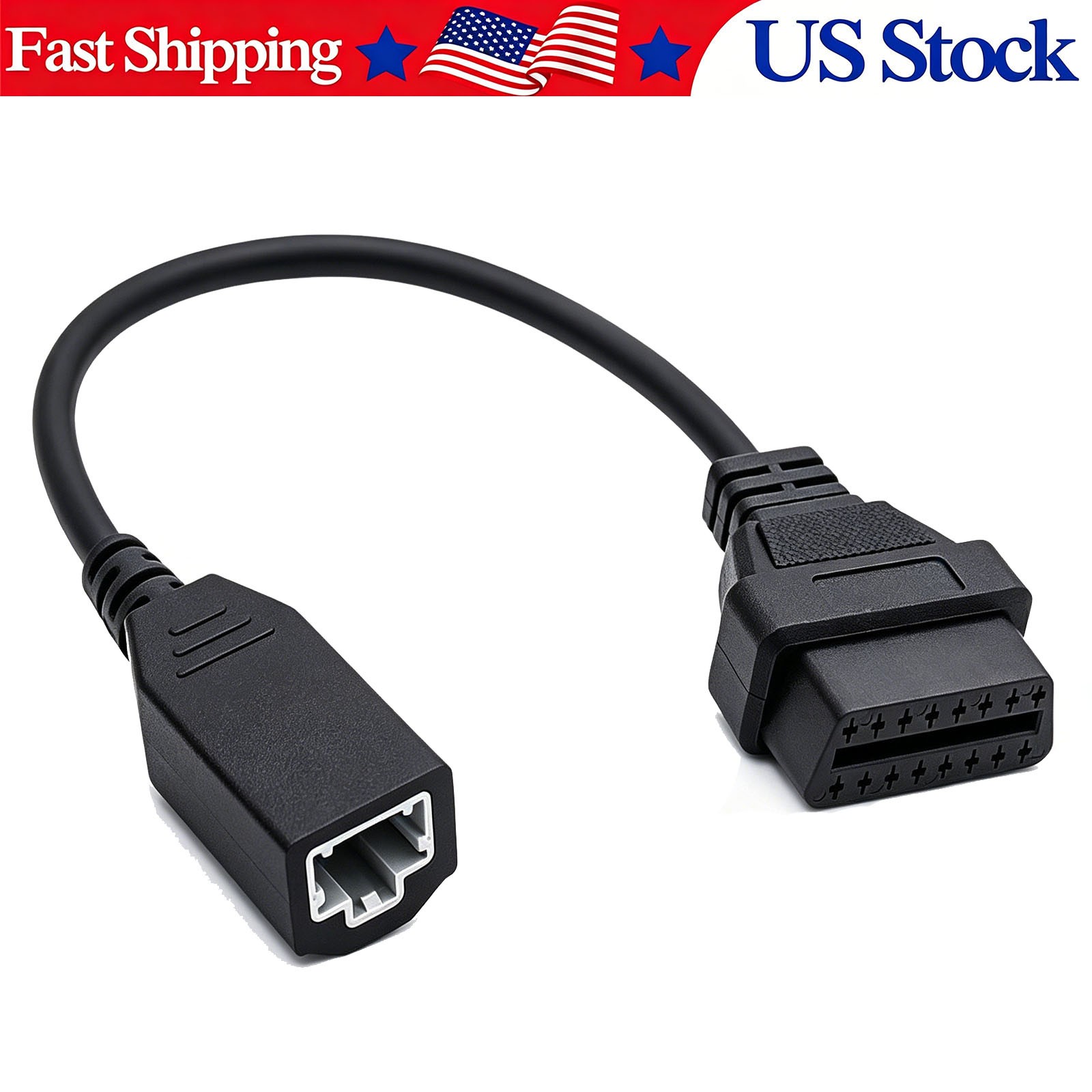 3 Pin OBD1 to 16 Pin OBD2 Adapter Cable For Honda Acura Diagnostic Tool