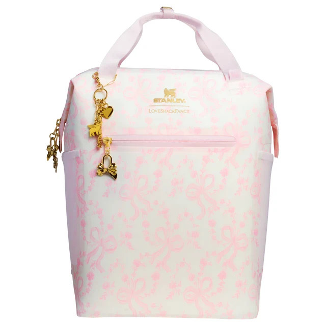 Stanley LoveShackFancy Madeleine Mini Cooler Backpack 20 Can Coquette Bow Pink