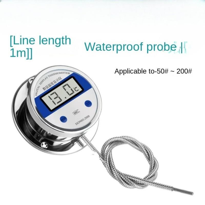 Digital Thermometer Display with Probe Line High-precision Acid Alkali Resistant