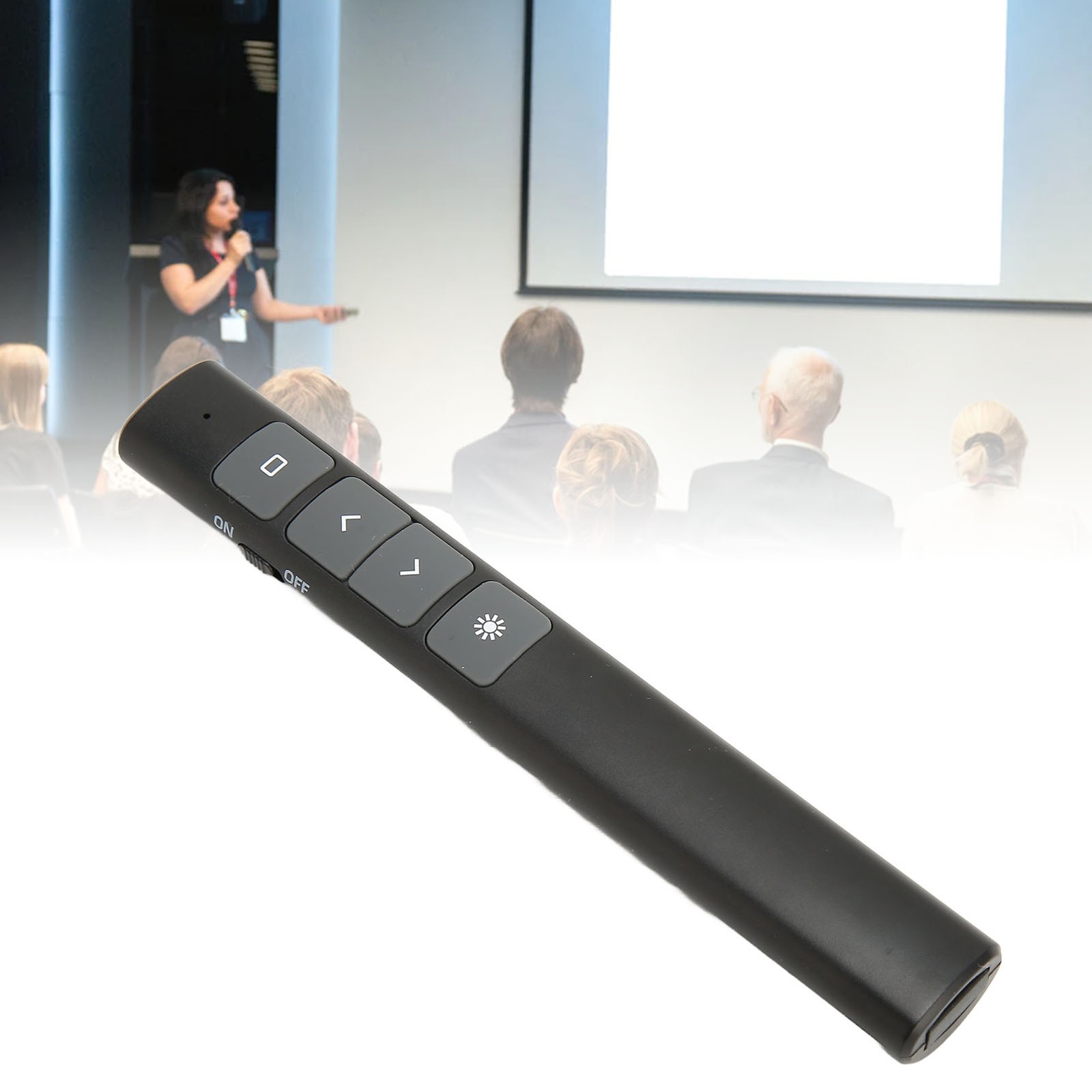 Presentation Clicker 2.4G RF Chip ABS Silicone Buttons Portable Plug And Play