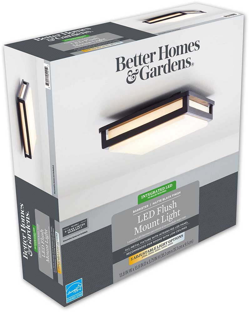 14 Inch Integrated Metal Double Square Flush Mount Ceiling Light,Powder Coating