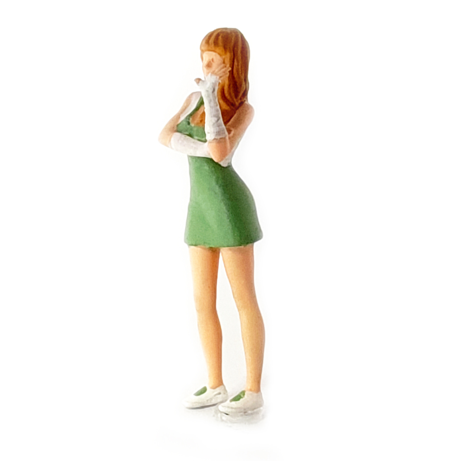 CR 1:64 Painted Figure  Model ature Resin Diorama Dancer Trendy Girl Skirt