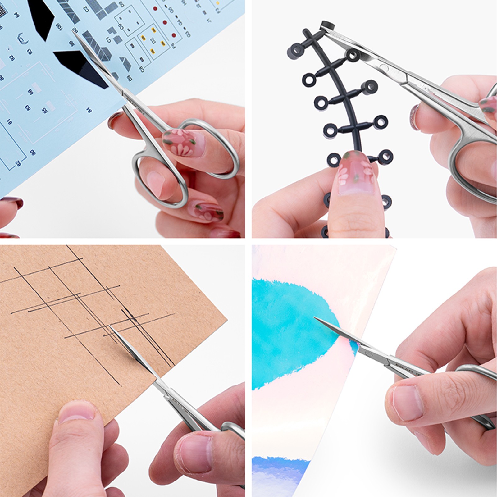 Durable Stainless Steel Sharp Edge Modeling Scissor For Model Stickers Tool